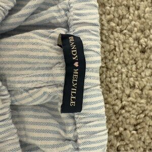 Brandy Melville Light Blue and White Striped Fabric